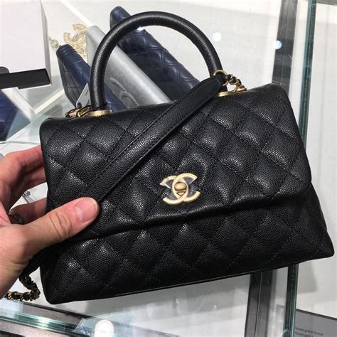 chanel coco handle 9.5|Chanel small coco handle bag.